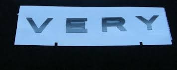 Slova na gepeku "VERY'' 
