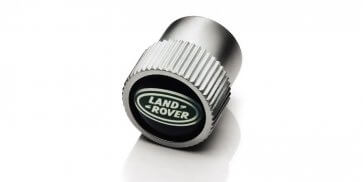 Hromirana kapica za ventil crna sa sivim Land Rover logom SET 4